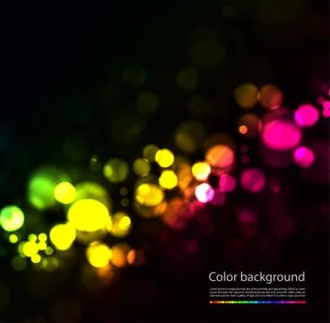 Magic sparkle, light dots on black background Stock Illustration