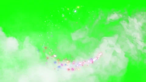 Magic sparkle ring with floating clouds on green screen background 库存影片 342898188