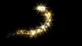 Magic sparkles fairy dust wand particle trail gold silver HD Footage