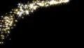 Magic sparkles fairy dust wand particle trail gold silver transition l-r HD Footage