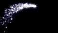 Magic sparkles fairy dust wand particle trail silver arc transition HD Footage