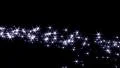 Magic sparkles fairy dust wand particle trail silver zigzag transition HD Footage