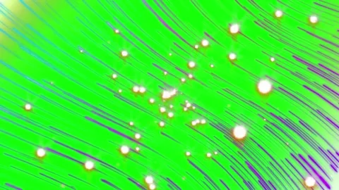 Magic sparkling light streaks flying across green screen background animation Stock-Footage 345216088