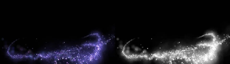 Magic sparkling particle element Stock Photos