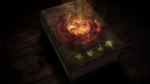 Magic Spelll Book Stock Footage 241019590