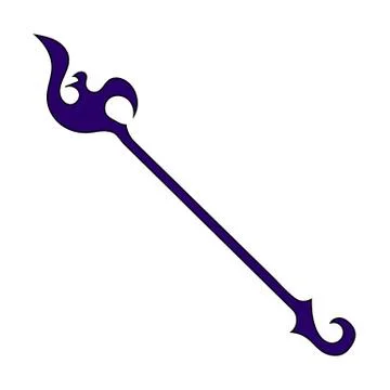Magic Staff isolated on white background. Wizard Items. Vector illustration. Stock Illustration