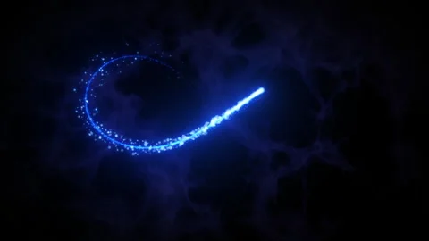 Magic star with blue particles Stock Footage 295691795