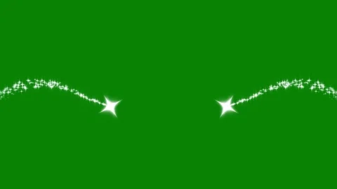 Magic star dust trails with glowing particles, green screen background, 4k Stock-Footage 345990460