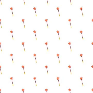 Magic star wands creating seamless pattern design Illustrazione stock