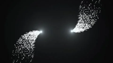Magic Starlight Trail with White Glitter Dust and Shimmering Star Particles 4K Stock Footage 345147872