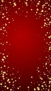 Magic stars vector overlay. Gold stars scattered Stock Illustration