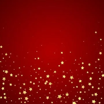 Magic stars vector overlay. Gold stars scattered 스톡 일러스트