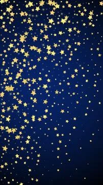 Magic stars vector overlay. Gold stars scattered Stock Illustration