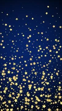 Magic stars vector overlay. Gold stars scattered Stock Illustration