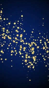 Magic stars vector overlay. Gold stars scattered Illustrazione stock