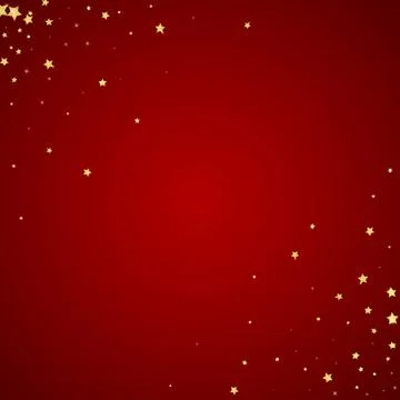 Magic stars vector overlay.  Gold stars scattered Illustrazione stock