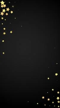 Magic stars vector overlay.  Gold stars scattered 스톡 일러스트