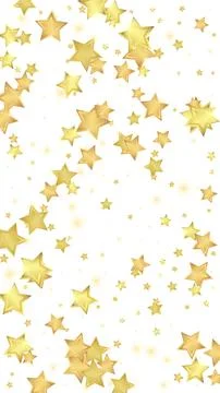 Magic stars vector overlay.  Gold stars scattered Stock Illustration