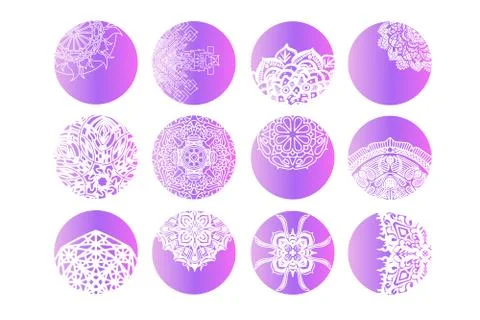Magic story highlight covers. Boho social media mystic minimal icons Illustrazione stock
