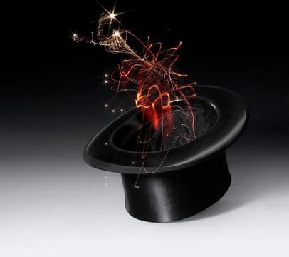 Magic stovepipe hat 스톡 사진
