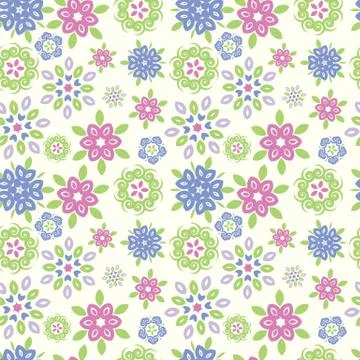 Magic summer flower seamless pattern Stock Illustration