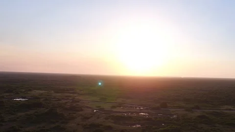 MAGIC SUNSET AERIAL SHOT TULUM Stock Footage 128094440