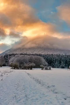 The Magic Sunset of the first day of the year 2021 写真素材