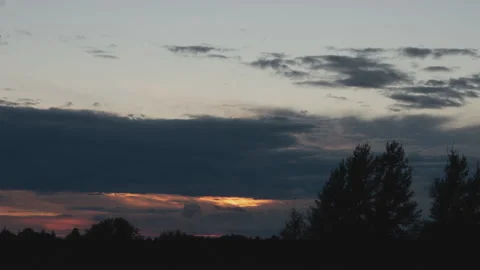 Magic sunset in the forest. Timelapse 스톡 동영상 139154573