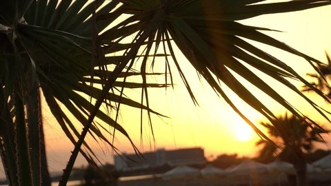 Magic sunset view in Cyprus Stock Footage 85203617