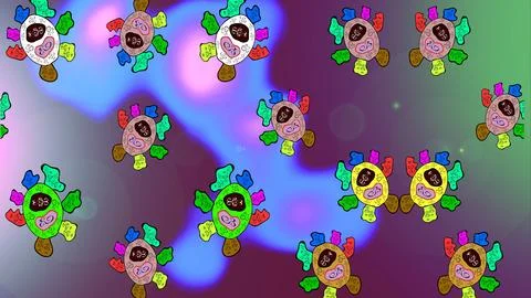Magic super cute abstract and nice picture Stock Illustration