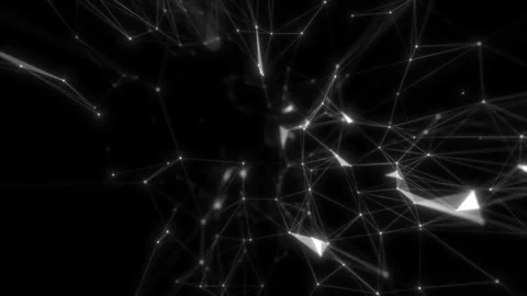 Magic surface with dots and lines. Futuristic abstract background. Motion Stock Footage 113947063