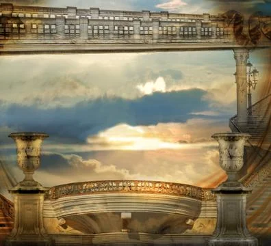 Magic terrace Stock Photos