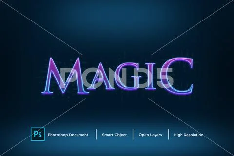 Magic Text Effect Design Photoshop Layer Style PSD 模板
