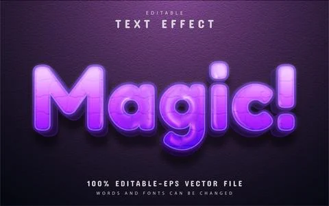 Magic text effect editable Stock Illustration