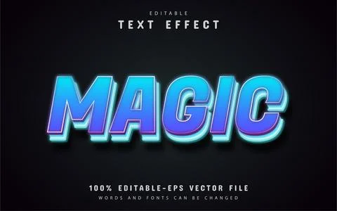 Magic text effect editable Stock Illustration