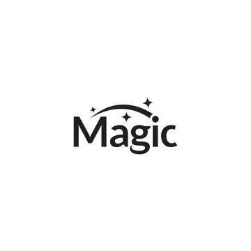 Magic text with sparkle design vector illustration Stock Illustration