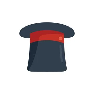 Magic top hat icon flat vector. Gift present 스톡 일러스트