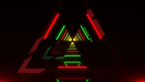 Magic triangle, endless tunnel, video loop. Vídeo Stock 103984044