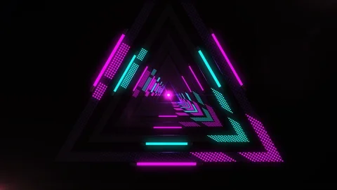 Magic triangle, endless tunnel, vj loop Stock-Footage 86253264