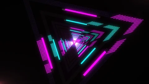 Magic triangle, endless tunnel, vj loop Stock-Footage 86253424