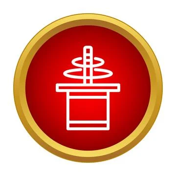 Magic trick box preparing an illusion performance icon Stock Illustration