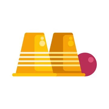 Magic trick concept with cups and hidden ball Stock Illustration