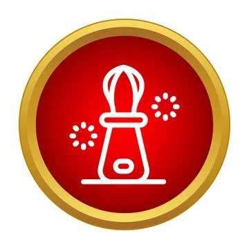 Magic trick rabbit appearing from hat icon Stock Illustration