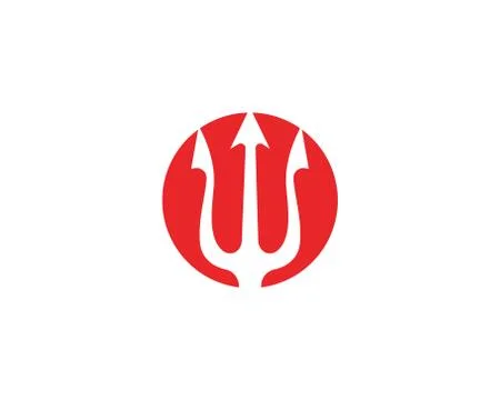 Magic tridenth trisula logo 스톡 일러스트