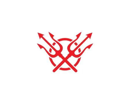 Magic tridenth trisula logo イラスト素材