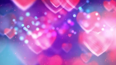 Magic Valentines day heart background Stock Footage 85322907