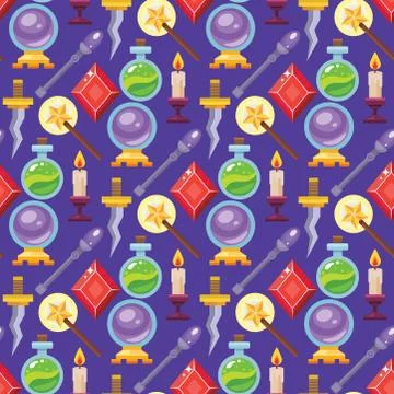 Magic vector tools magician fantasy carnival magical mystery cartoon miracle Ilustração Stock
