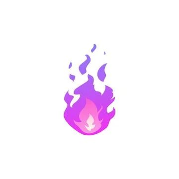 Magic violet flame icon. Ilustração Stock