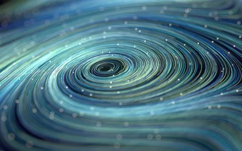 Magic vortex lines, fantasy wave pattern, 3d rendering. Stock Illustration