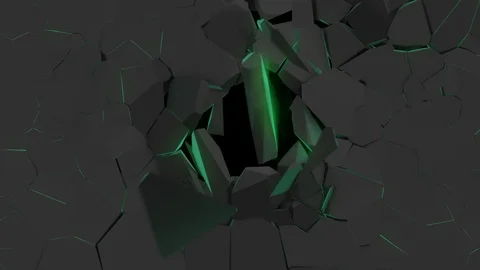 Magic Wall Explosion Opening Stock Footage 100537729